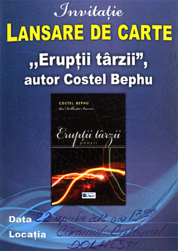 Lansare de carte Costel Bephu